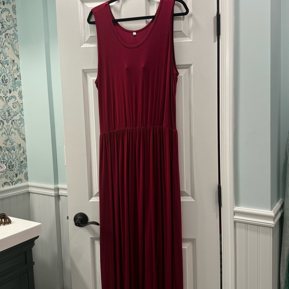 Maroon Maxi Dress